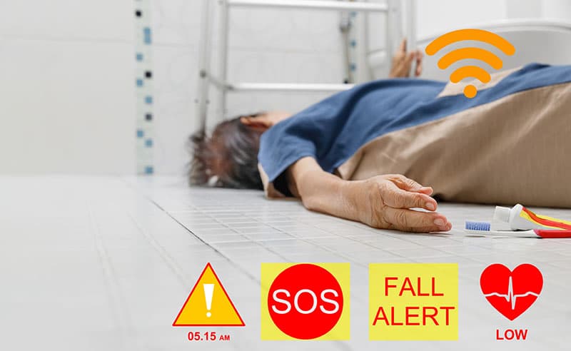 Fall detection technology in medical alert systems.